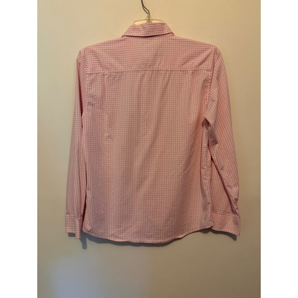 Crown & Ivy Boys Pink White Gingham Long Sleeve Button Down Shirt Size L Large - Picture 4 of 11